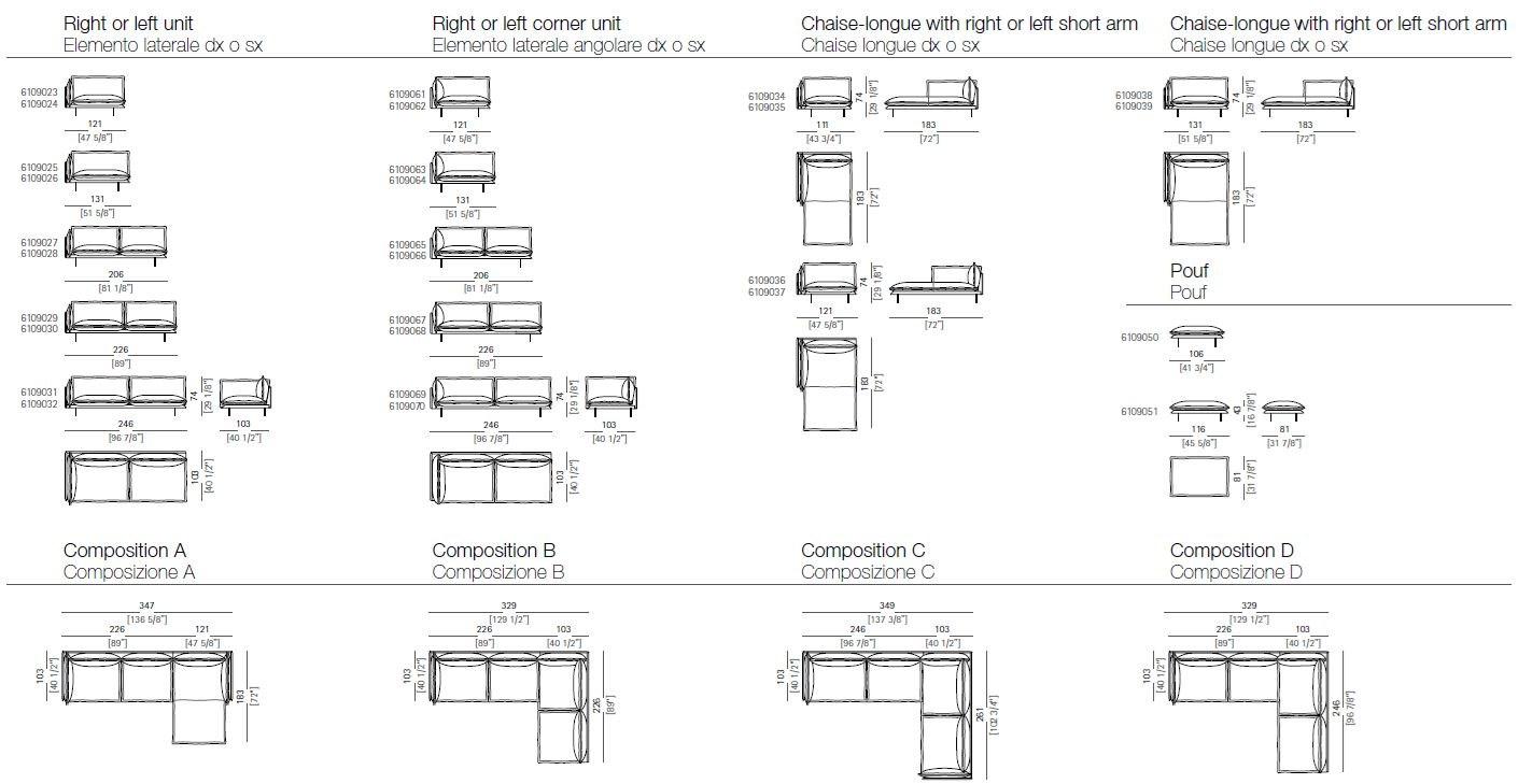 Arketipo 2-х местный кожаный диван Auto-reverse sun-id-1383753 - Вид №5