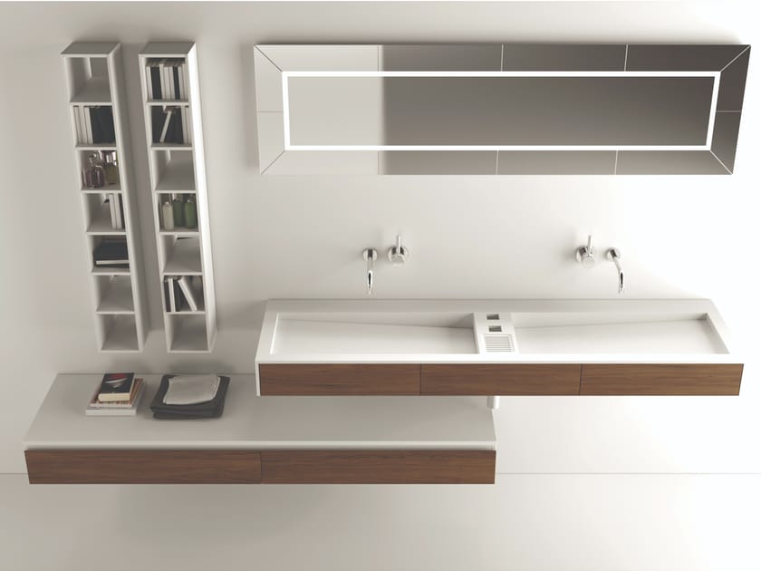Прямоугольная подвесная раковина из твердой поверхности MOMA Design XS ARCH-00123277