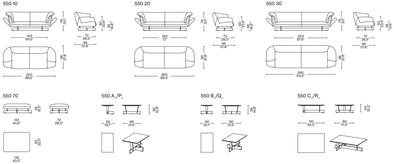 Cassina Модульный тканевый диван sun-id-1345893 - Вид №6
