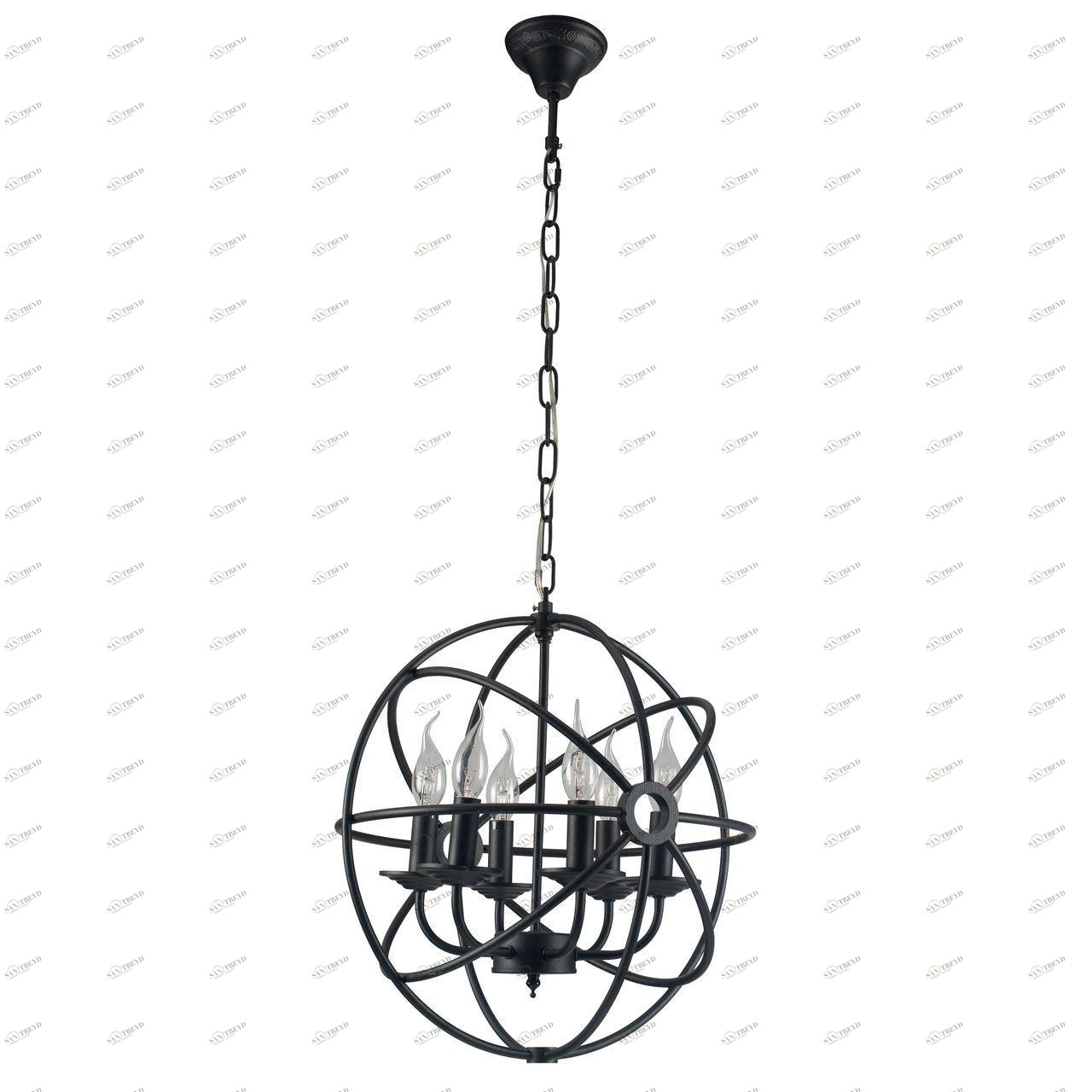 Дизайнерская подвесная люстра Spot Light Cage 9500604 черная SPOT LIGHT ДИЗАЙНЕРСКИЕ, CAGE, ШАР 108227 Черный 