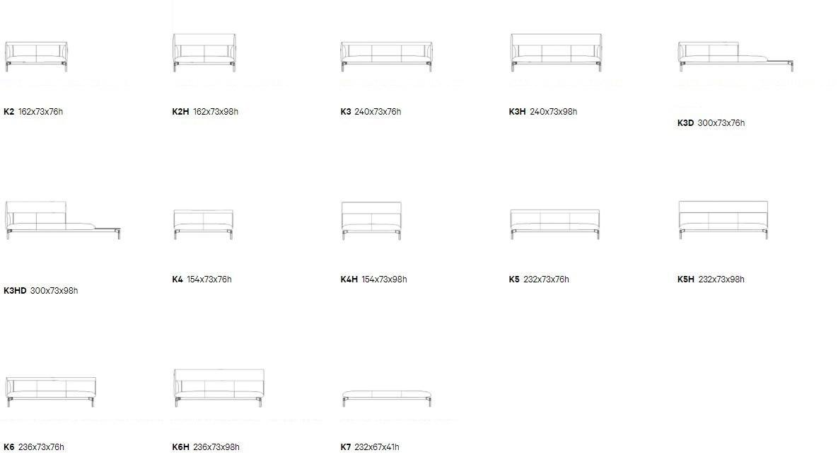 Manerba Модульный тканевый диван Kokoro sun-id-1386672 - Вид №3