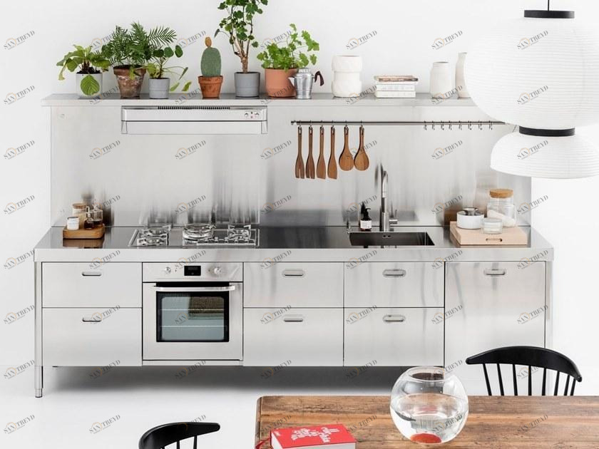 ALPES-INOX Линейная кухня из нержавеющей стали Liberi in cucina sun-id-1375293