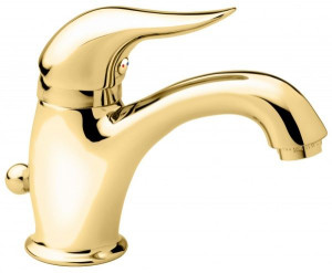 44003OR Смеситель Duka с донным клапаном для раковины, цвет золото