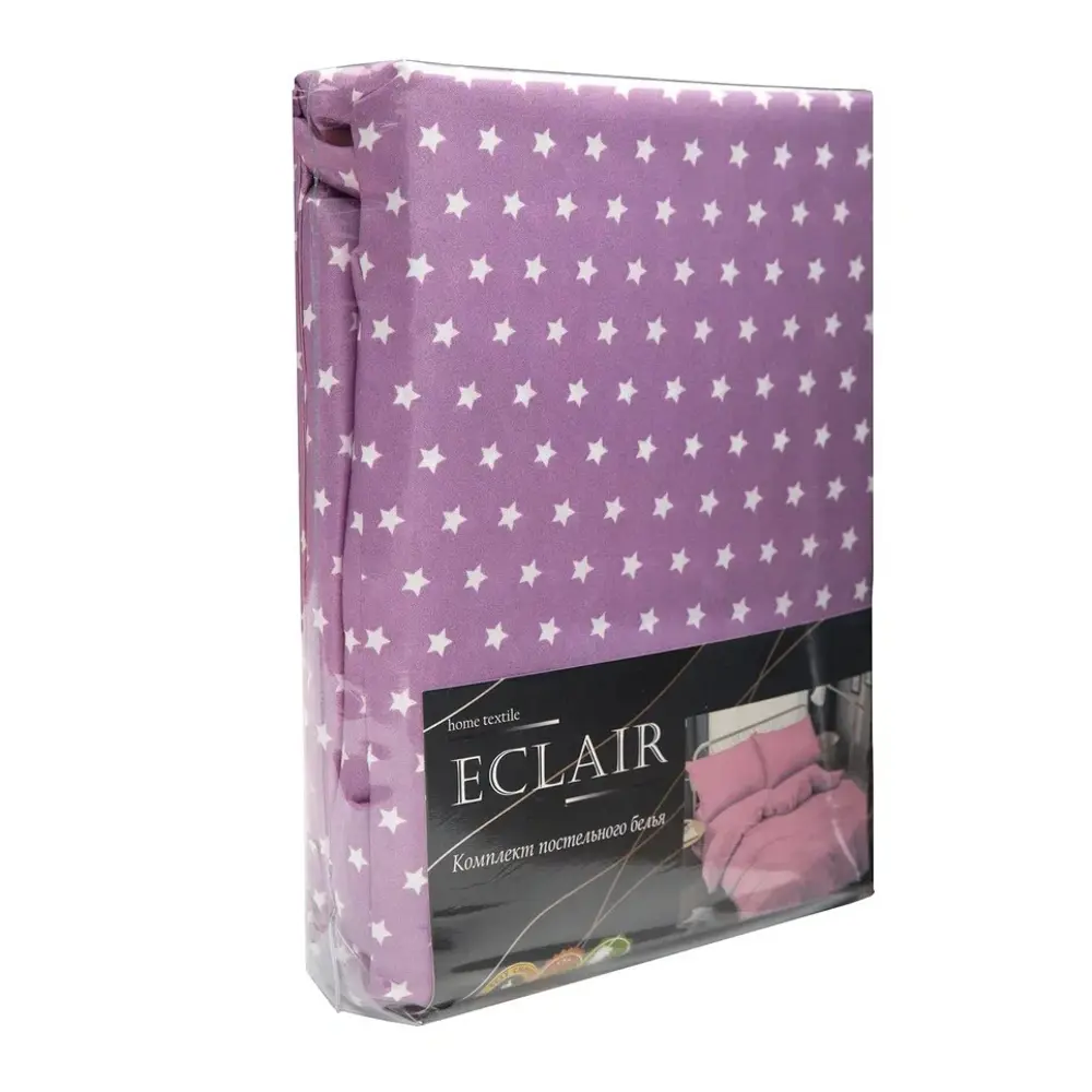 Комплект постельного белья Eclair Пьюр евро полисатин нежно лиловый STLM-2108331 - Вид №4