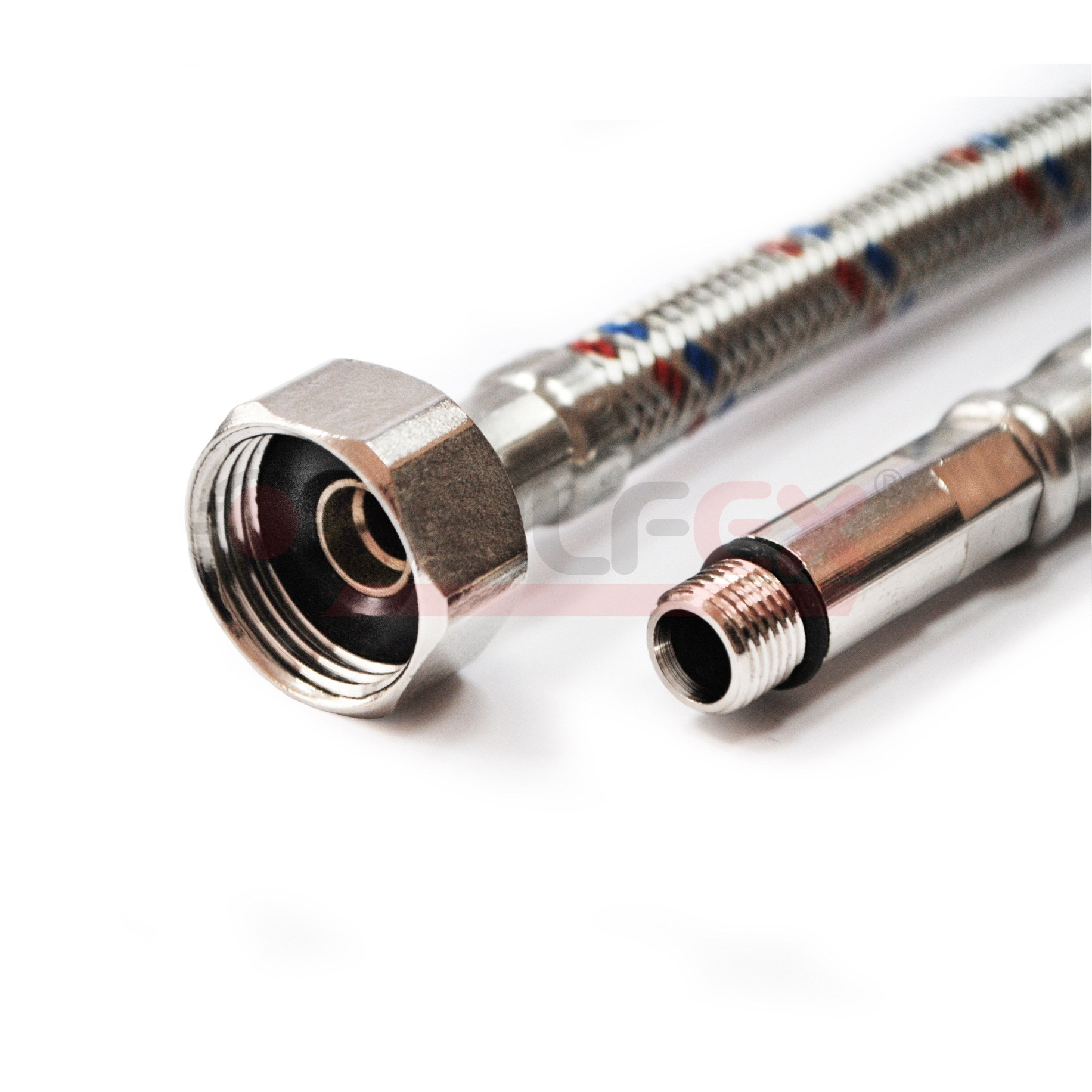 S/S M10*18-F1/2" 120 сm Valfex Гибкая подводка для смесителей 