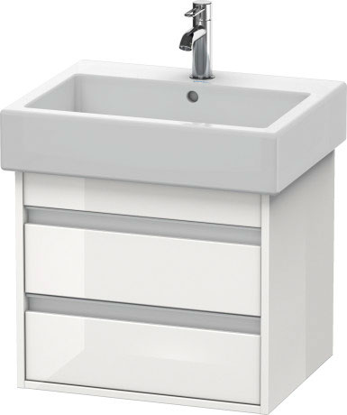 KT663601818 Ketho Тумбочка подвесная Белый матовый, декор Duravit - Вид №2