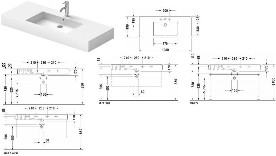 032912 Напольная раковина стоящая овальная Duravit Vero - Вид №1