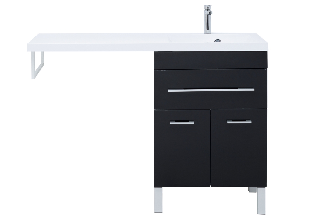 Тумба с раковиной Aquanet Верона 120 R черный (напольная, 1 ящик, 2 дверцы) 0018270500239568 - Вид №4