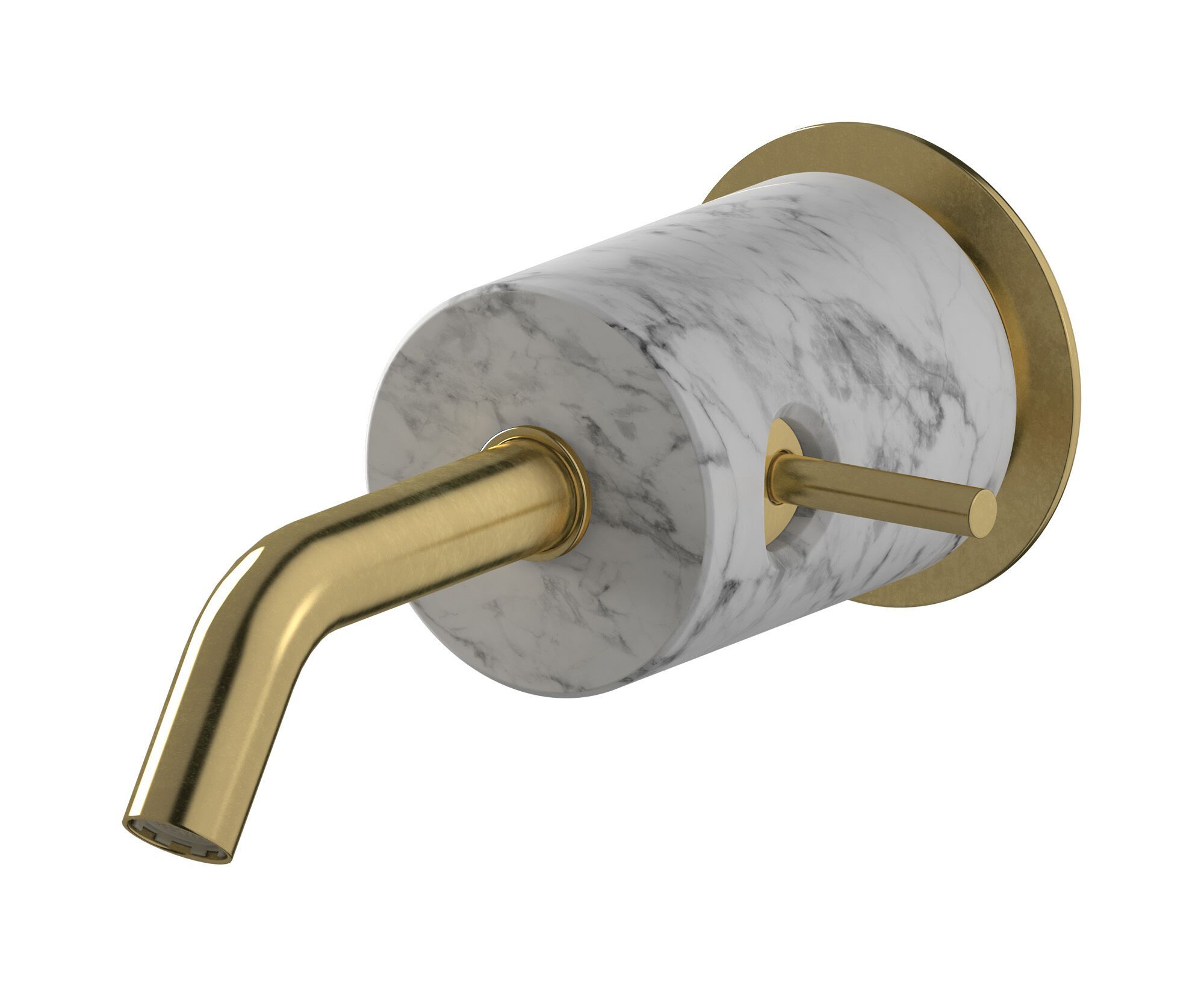 Однорычажный настенный смеситель для раковины с автоматическим сливом IB мрамор + мрамор Elle ARCH-00082900 - Вид №8