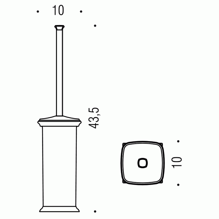 B3206 Ёршик напольный (хром) COLOMBO PORTOFINO Colombo Design - Вид №2