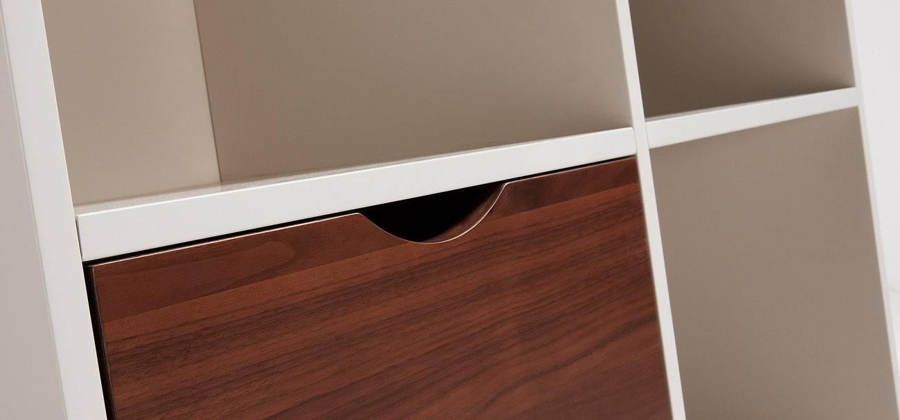 Книжный шкаф серый Nut LA FORMA  149956 Бежевый  - Вид №2