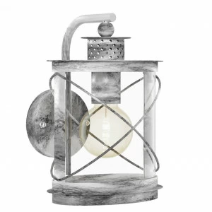 Уличный настенный светильник серебристый Eglo Hilburn 1 94866 EGLO ФОНАРЬ 00-3897393 Серебро