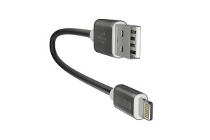 19003506 Кабель MFI iPhX 8pin TPE, Цвет-Темно-Серый, 0,2m 60391 Interstep