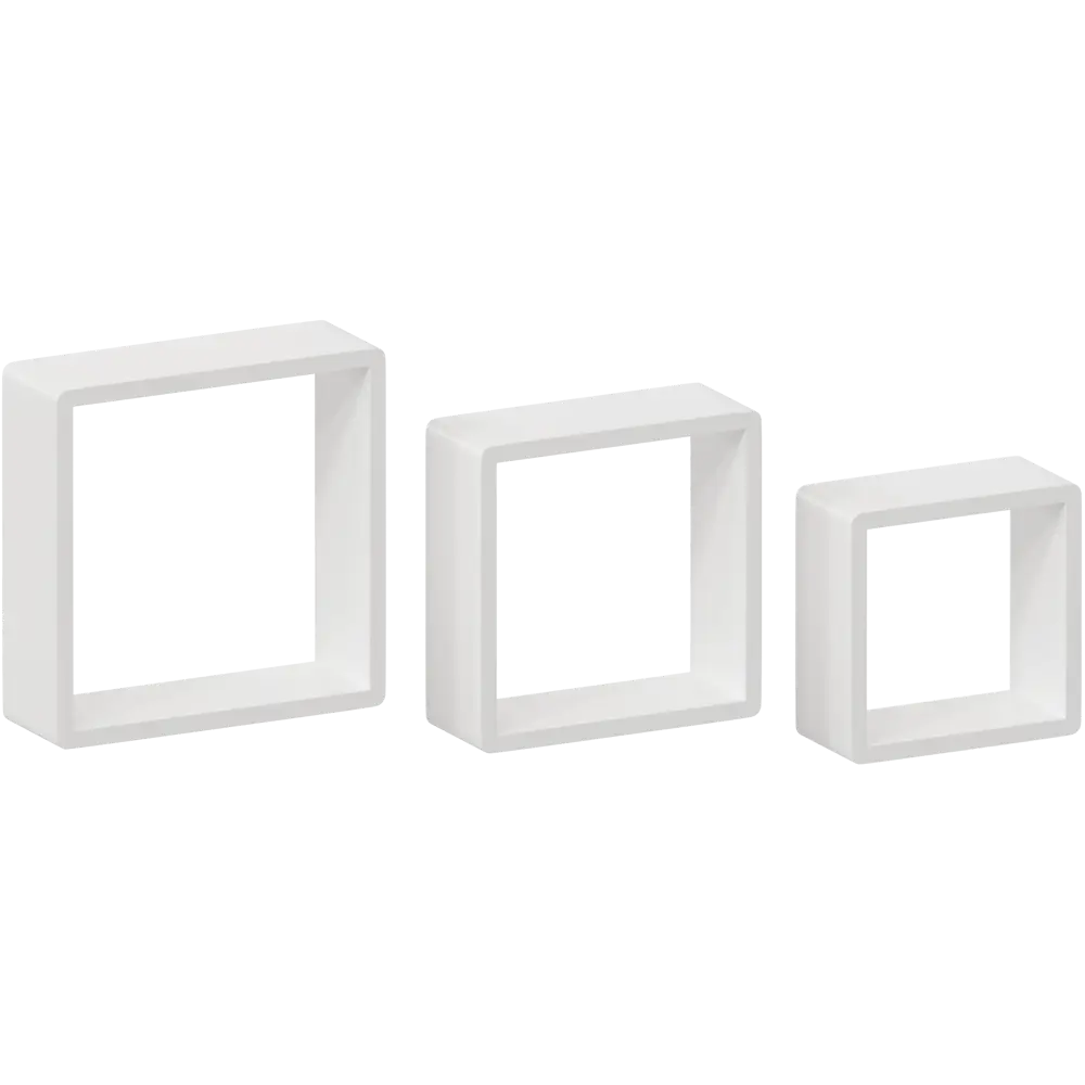 Spaceo: Набор из трёх эко-полок для интерьера 20x20/24x24/28x28 см 82877490 STLM-1091665