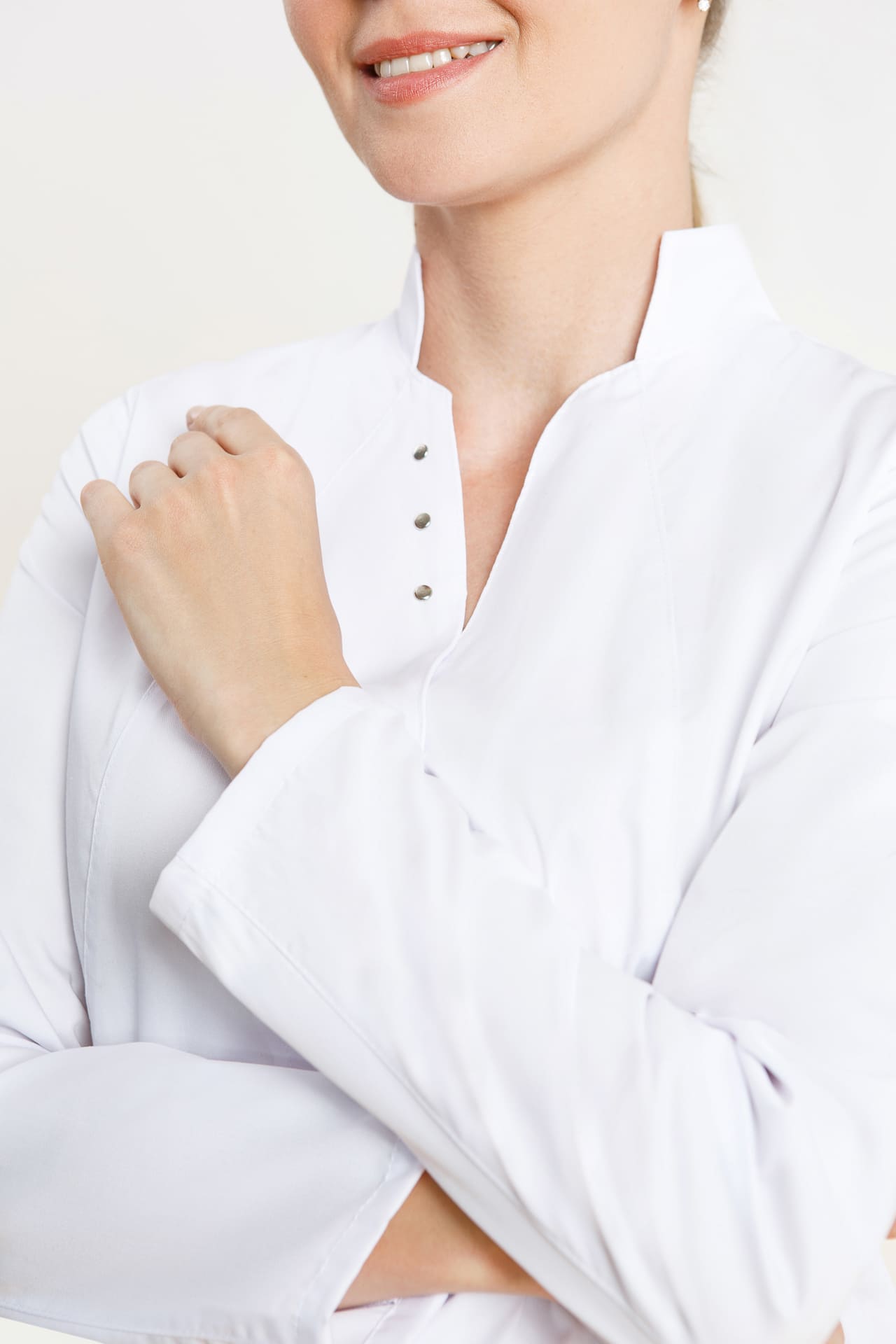 4957334 Халат "Элегант" белый  Медицинская одежда  размер 48 Спецодежда  - Вид №5