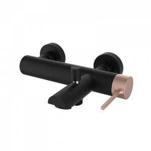 47224426 PREMIUM Черный смеситель ванна-душ Черно-Розовое GRB MIXERS