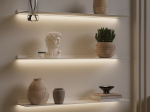 Алюминиевая полка со встроенным освещением