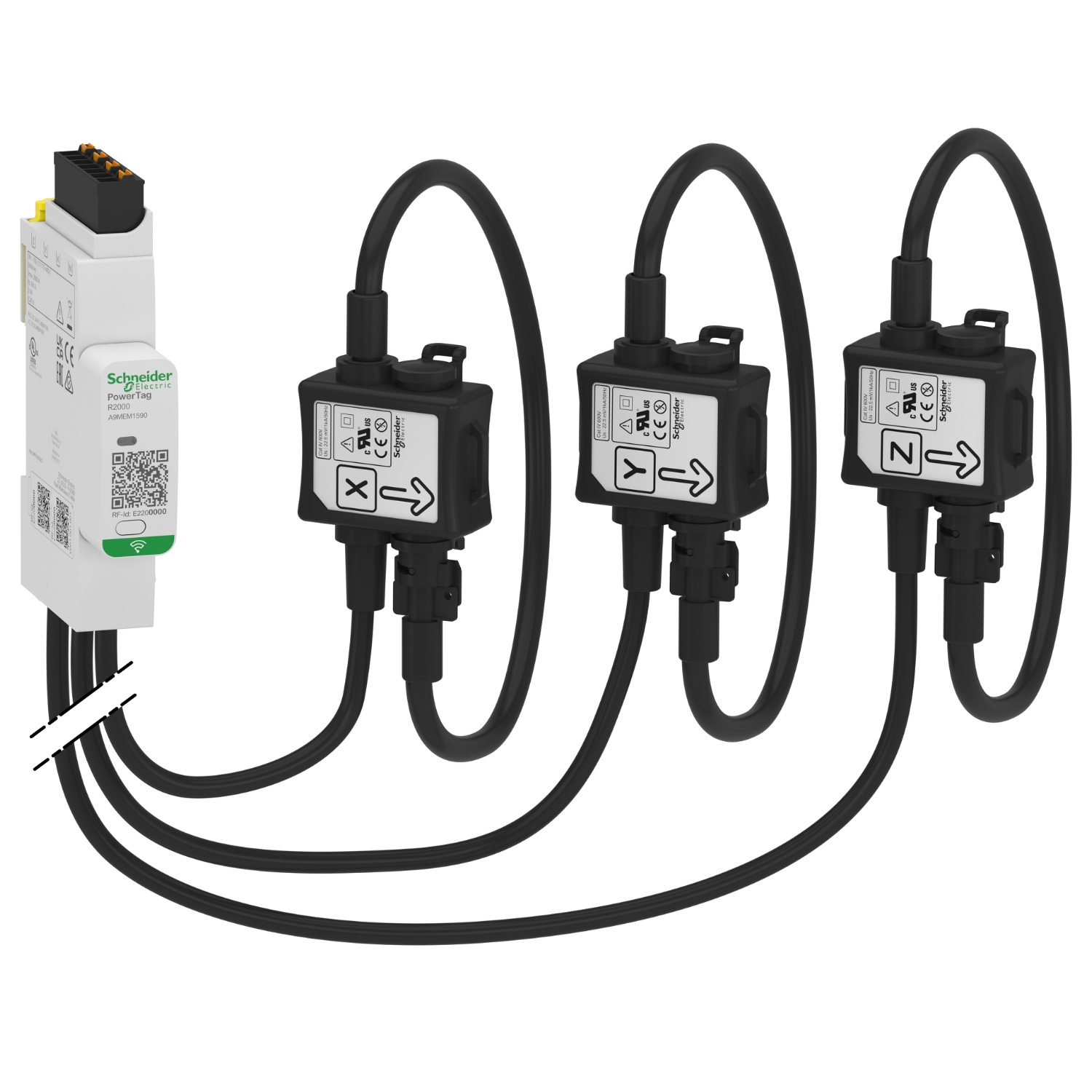 A9MEM1590 БЕСПРОВОДНОЙ ДАТЧИК POWERTAG ROPE 200A 3P/3P+N Schneider Electric PowerLogic 