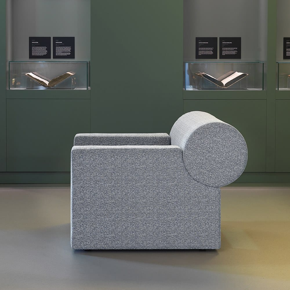 Акустическое тканевое кресло с подлокотниками Caimi Brevetti цилиндр ARCH-00136816 - Вид №9