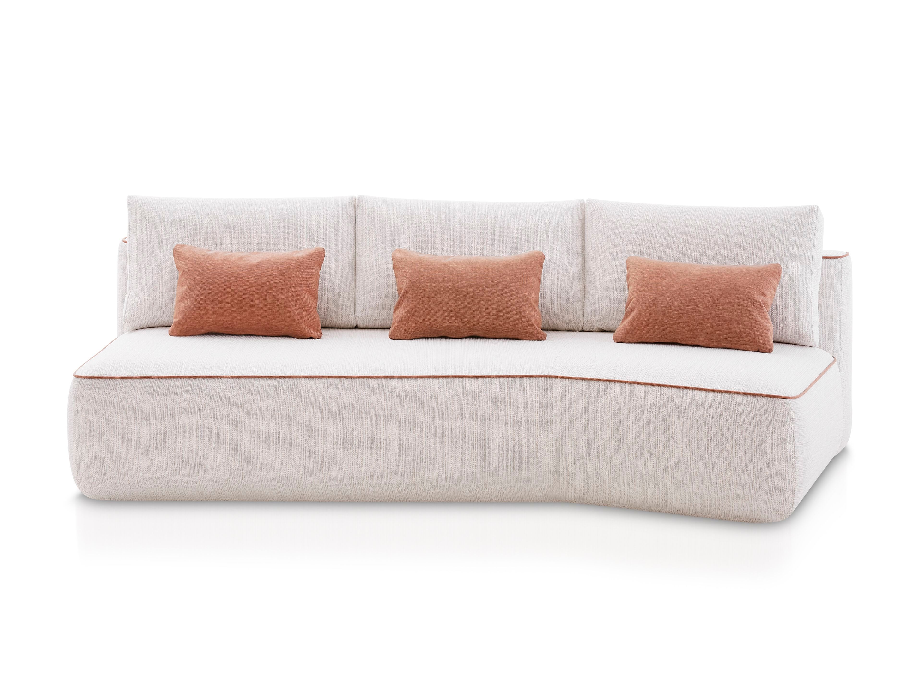 3-местный изогнутый садовый диван из технической ткани EXPORMIM Plump ARCH-00034028 - Вид №1