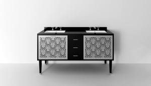 Деревянный двойной умывальник с ящиками