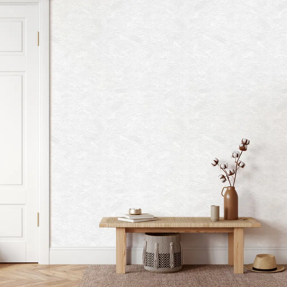Обои под покраску флизелиновые Аспект Ру Штукатурка белые 1.06x25 м Крупная штукатурка STLM-2002250 - Вид №2