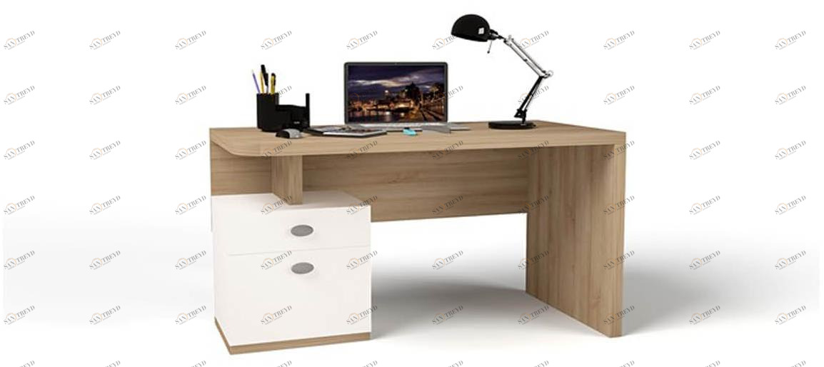 Стол письменный ABC-KING правая MIX OCEAN (cream) 4631148107922