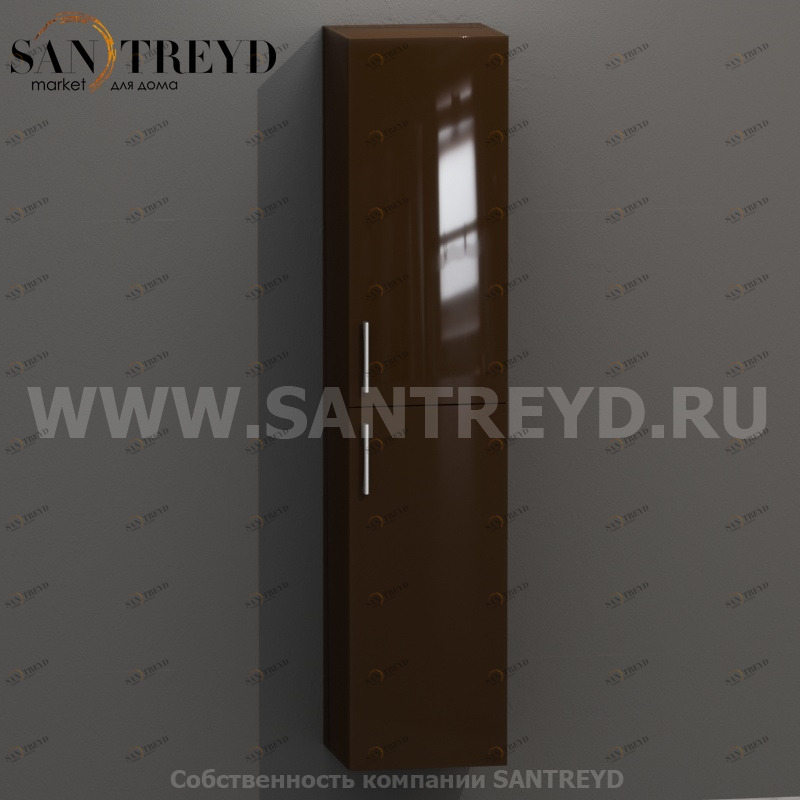 MDC168 Высокий шкаф с двумя створками 160 см коричневый Globo 4ALL Италия Ceramica Globo