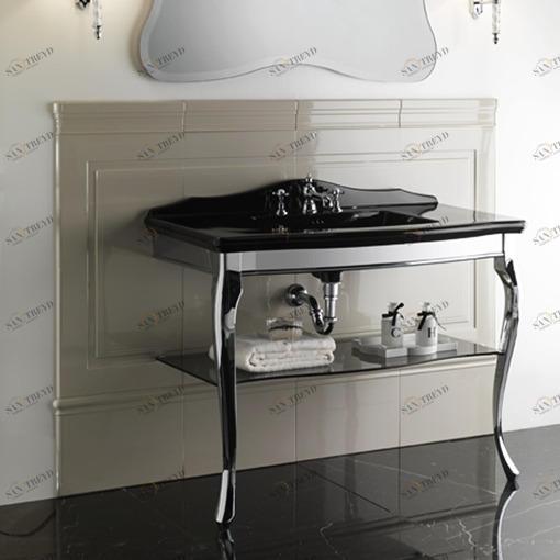 Консоль с раковиной из черной керамики Cromo Devon Devon JACQUELINE CERAMIC CONSOLE Devon&Devon