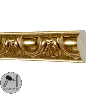 Молдинг настенный полистирол Decomaster 101D-58 золотой 15х33х2000 мм