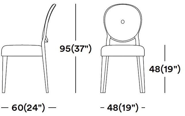 Tirolo Стул из массива дерева и ткани со встроенной подушкой Sofia 045 s - Вид №5