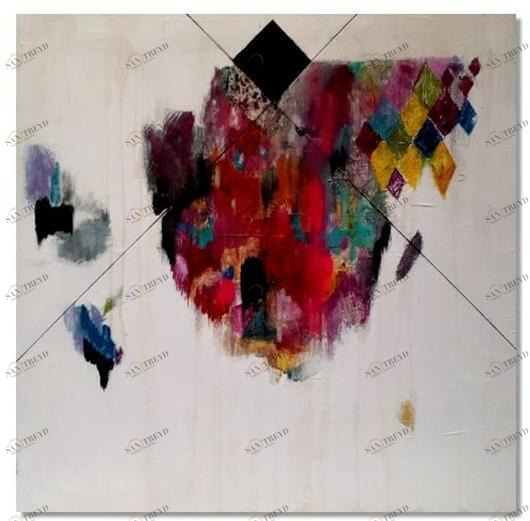 ICI ET LÀ Смешанная техника на холсте K. fabrizzi Kf35