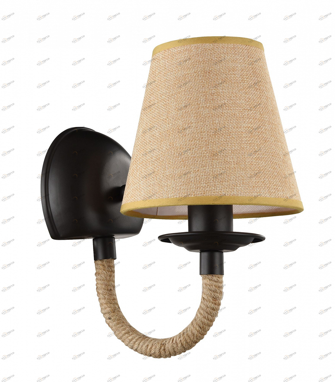 Бра настенное матовое черное с коричневым Corda FR4402-WL-01-BL FREYA LOFT 00-3957490 Коричневый;черный