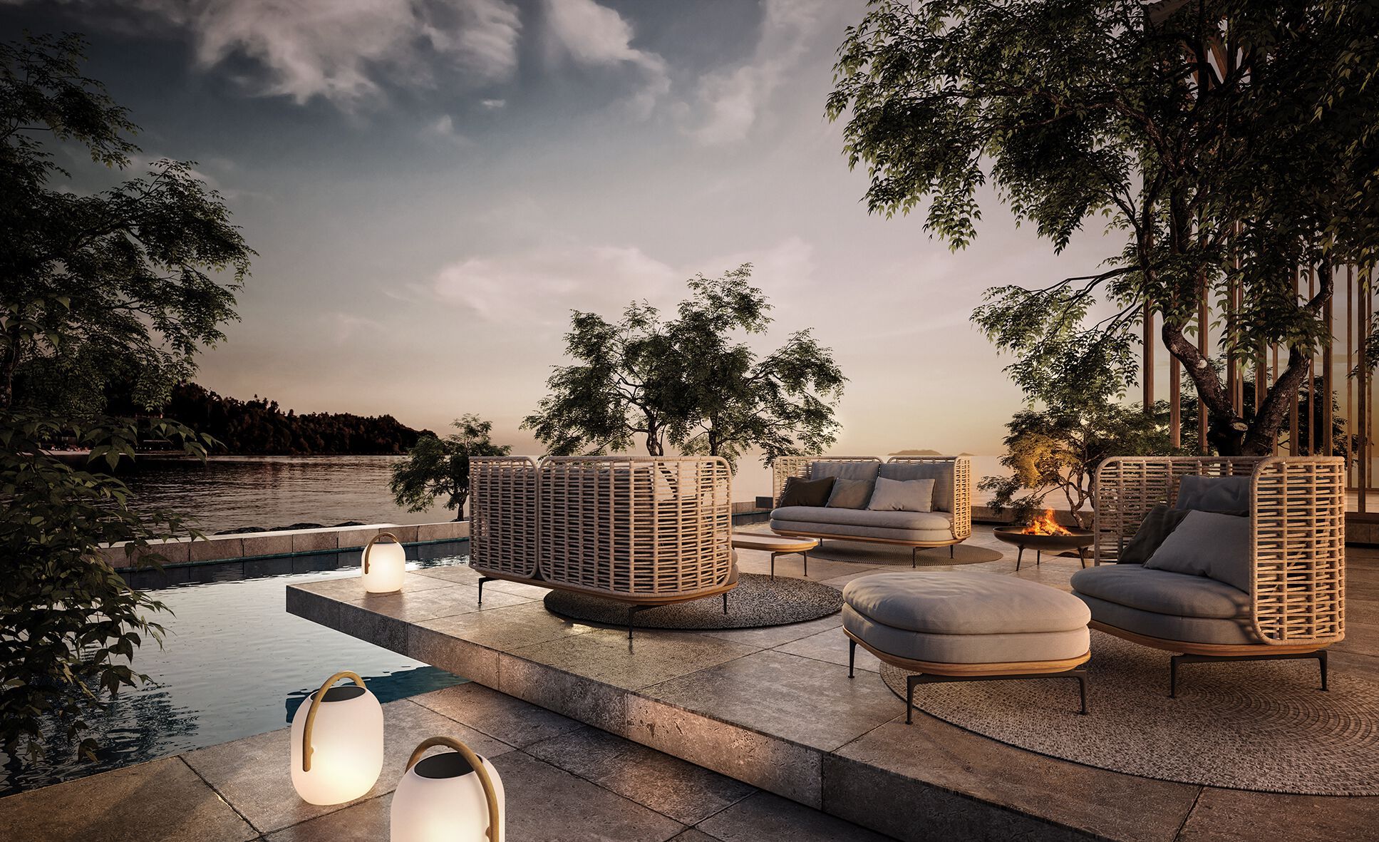 Ткань мягкая Садовая спальная кровать Gloster ARCH-00094038 - Вид №4