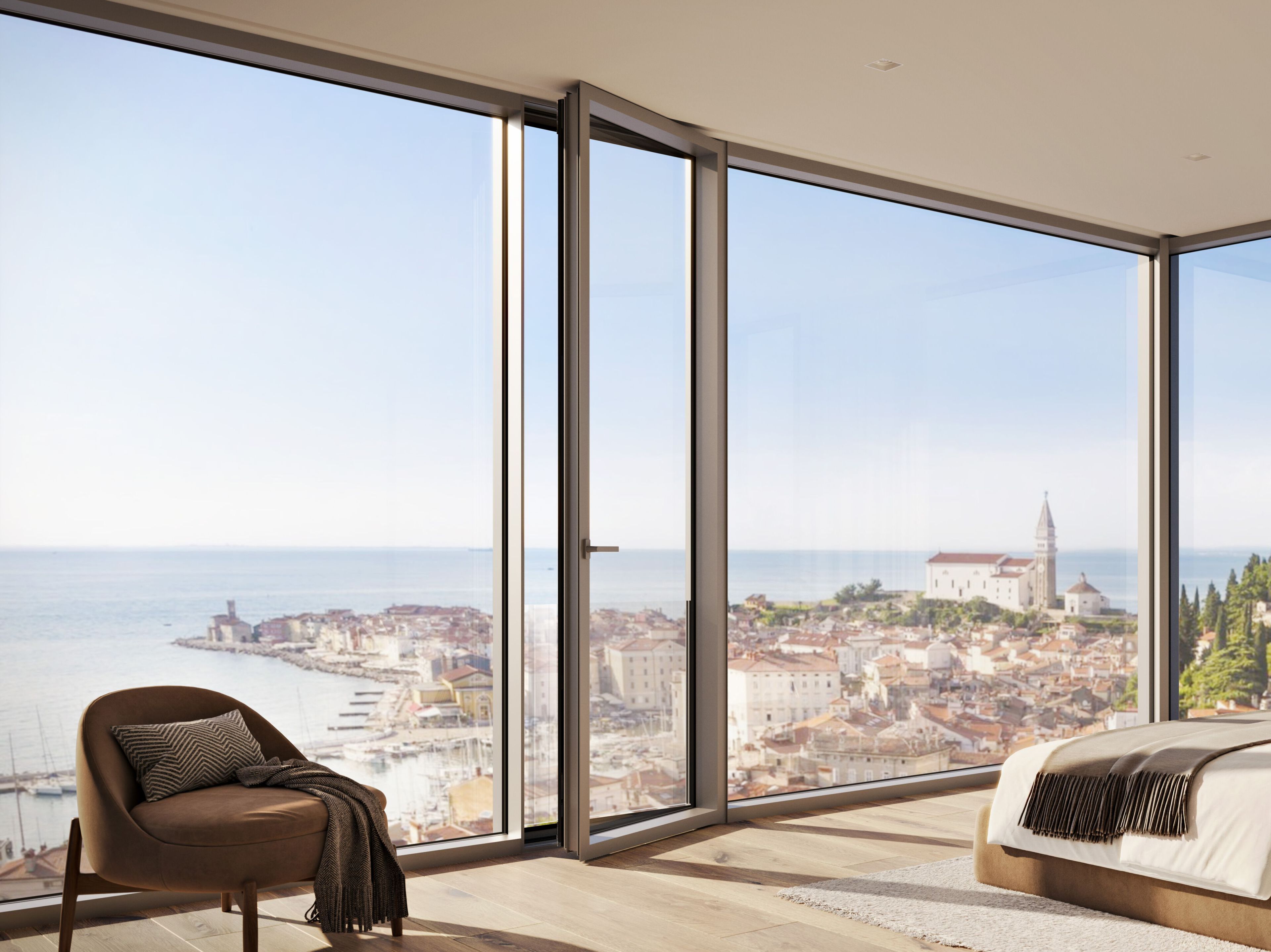 Открывающиеся элементы с выдвижной створкой, встроенные в фасад Reynaers Aluminium ConceptWall ARCH-00134984 - Вид №1