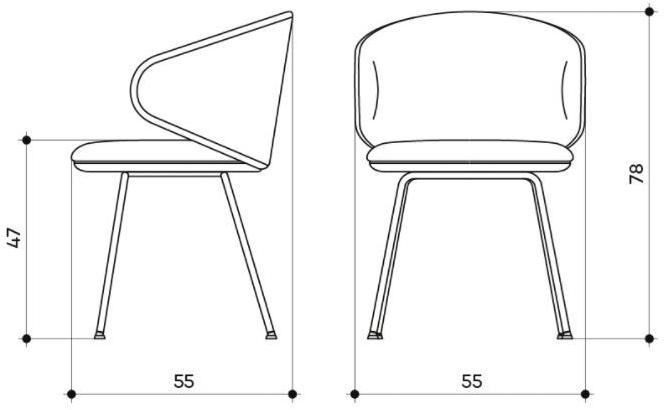 arrmet Стул из ткани с подлокотниками Belle sun-id-1476784 - Вид №4