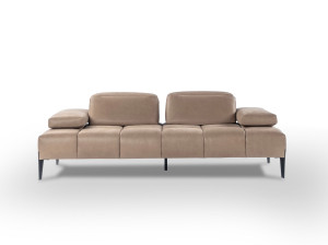 Кожаный диван с подголовником