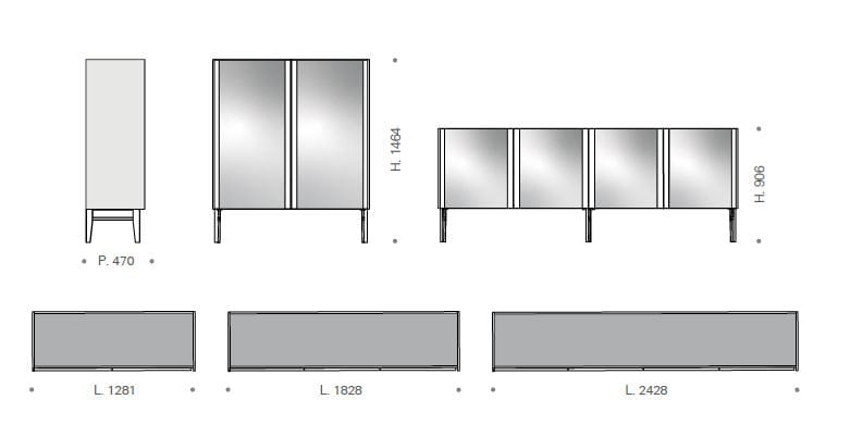 Деревянный и стеклянный шкаф со встроенным освещением Kico Living Complements ARCH-00081544 - Вид №3