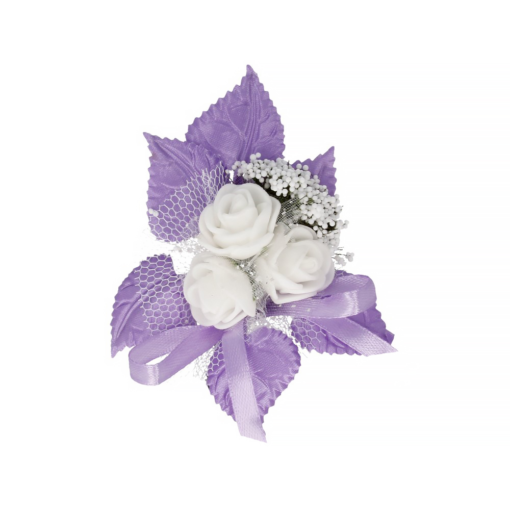 1820975 Бутоньерка свадебная Сиреневая, микс Santreyd 