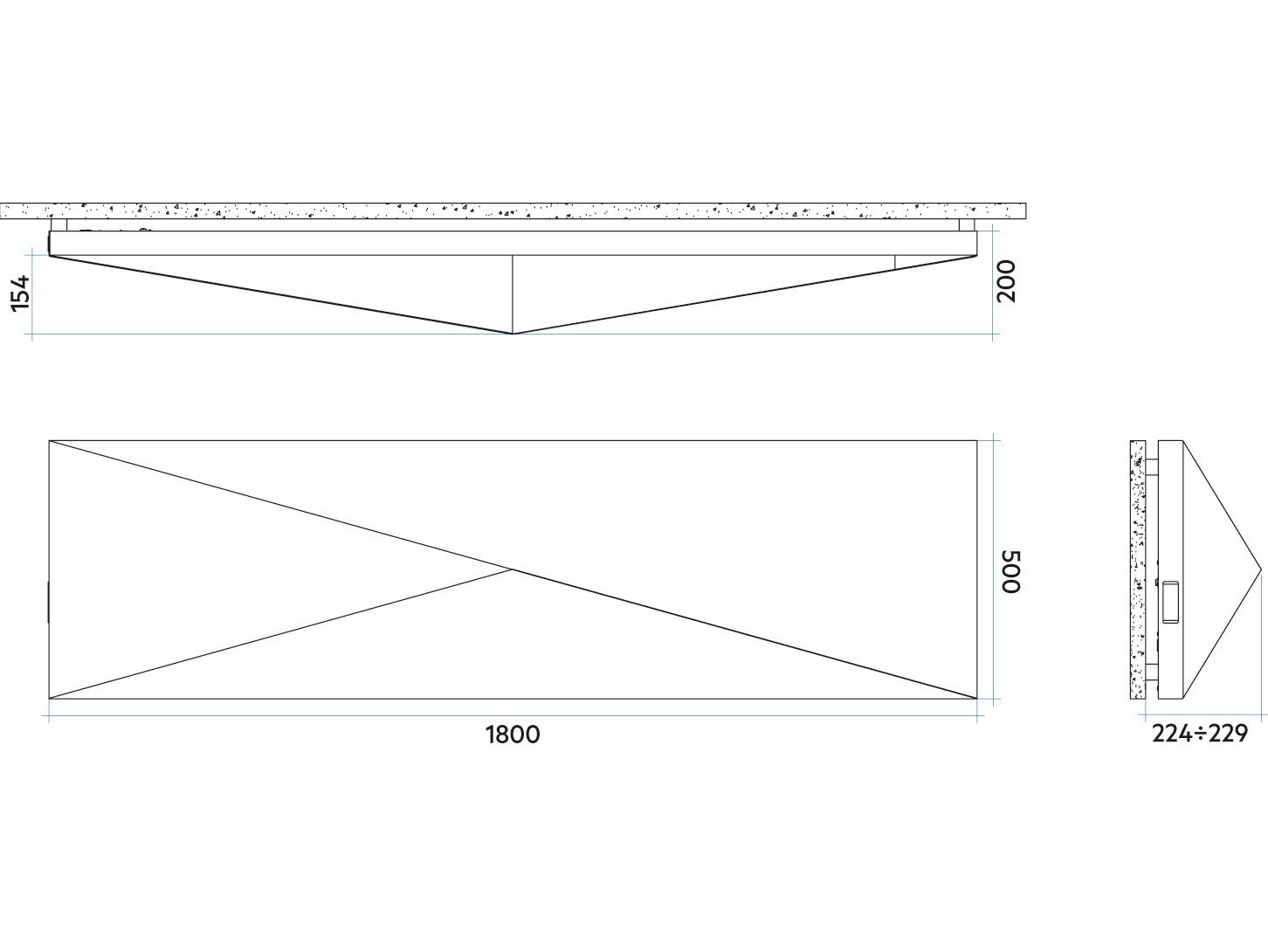Усовершенствованный горизонтальный мебельный электрический радиатор Irsap Polygon ARCH-00097511 - Вид №1