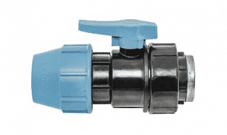 Кран шаровый 40x1"1/4 ВР для труб ПНД UNIDELTA