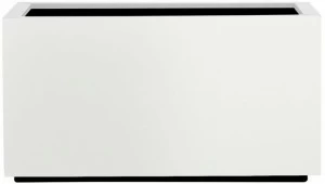 Hobby Flower Низкий прямоугольный горшок из нержавеющей стали с автоматическим поливом Steel plus