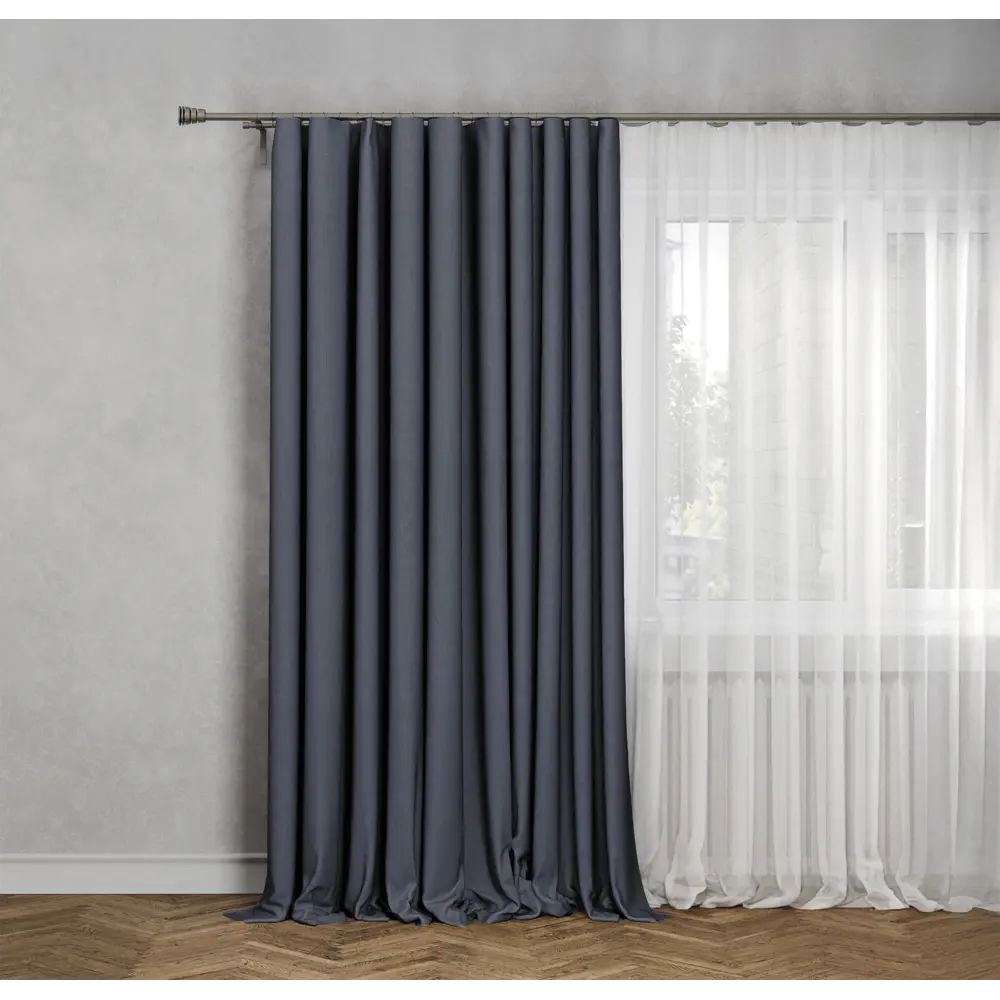 KREAFORTA Plaga - штора на ленте с эффектом блэкаут, синий 200x300 см 89431705 STLM-1583249