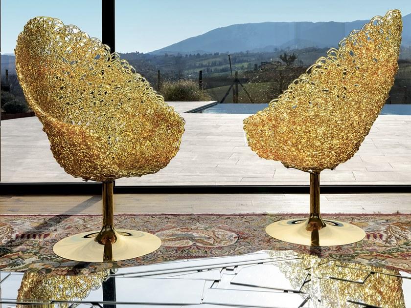 edra Вращающееся кресло из поликарбоната с подлокотниками  Mrt010  - Вид №1