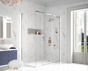 Дверь душевая для установки с боковой панелью GSC1700H L или R Merlyn Arysto Хромированный