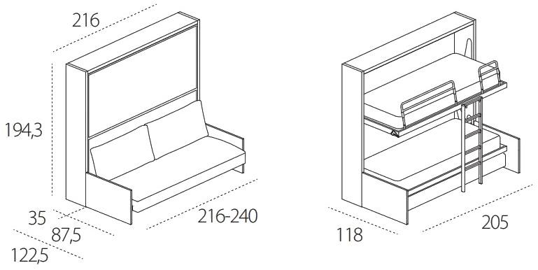 CLEI Оборудованная стенка с диваном Kali sun-id-1415655 - Вид №3