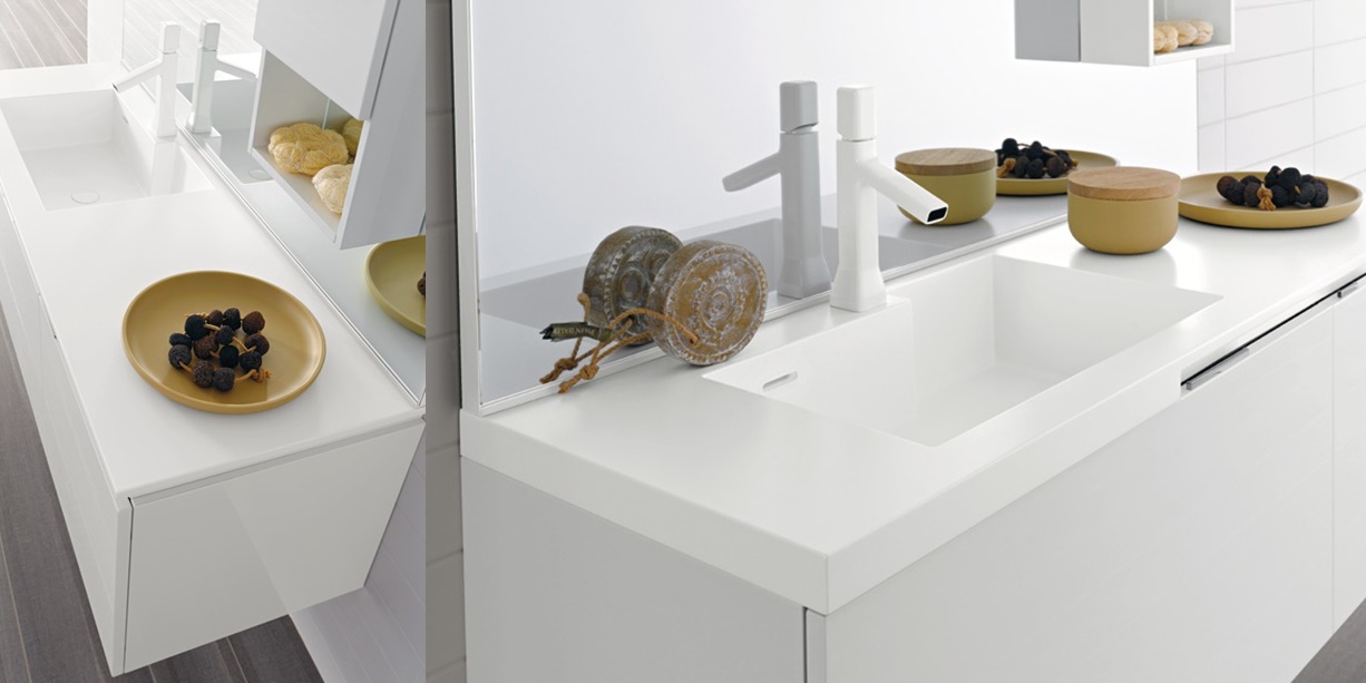 Комбинация ванной комнаты FLY102 в отделке INFINITY Milltek/Bianco MILLDUE FLY - Вид №3