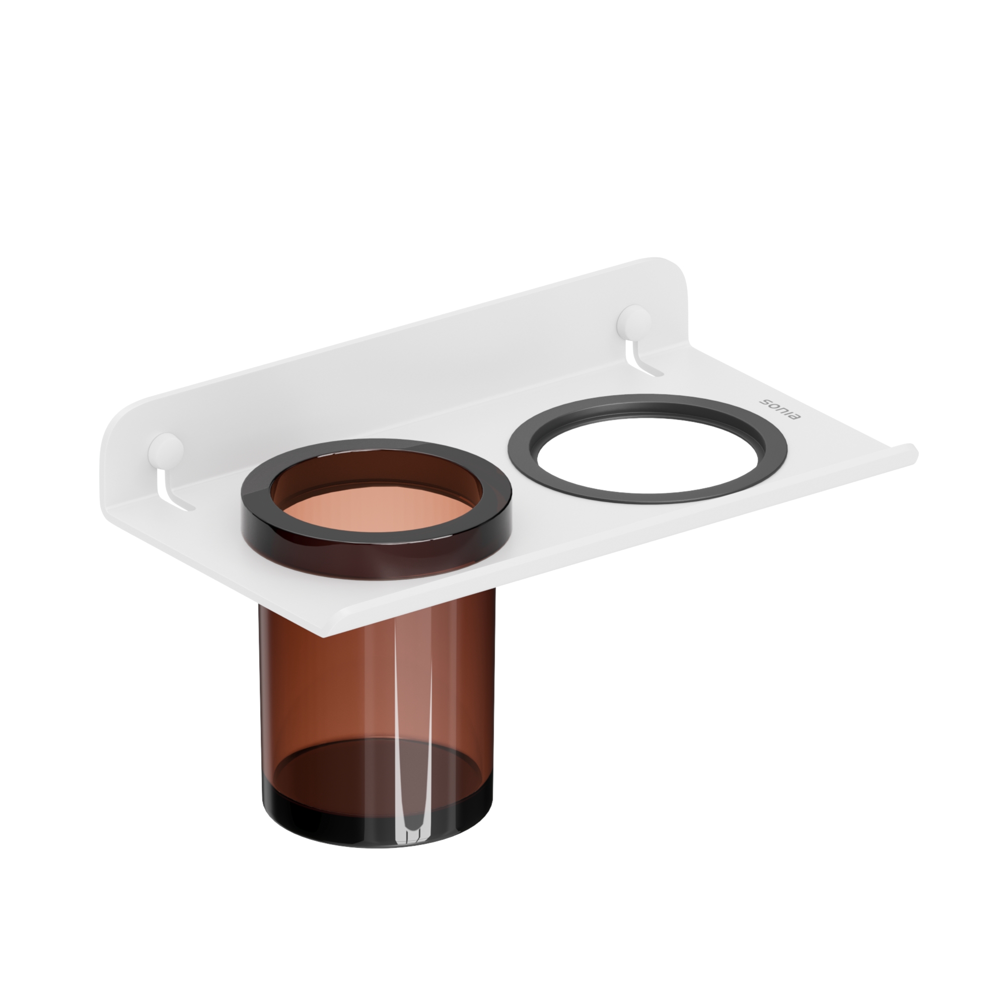 184965 Держатель для стакана и фена 24 см цвет Белый Sonia QUICK Испания