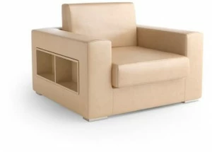 Caroti Мягкое кресло в современном стиле с подлокотниками и полкой для журналов Concept Art.145 - theca