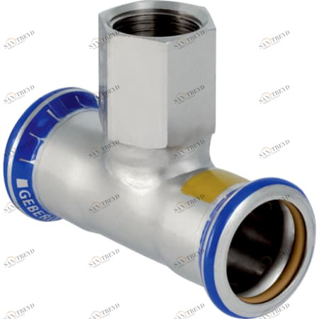 GEBERIT 34126 Тройник Geberit Mapress из нержавеющей стали, с внутренней резьбой (газ) 